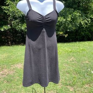 Prana black dress with built in bra, size L